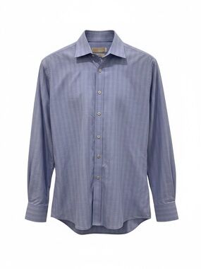 Michael Kors Men's Dress Shirt | Blue Grid Pattern | Regular Fit | 16 34/35